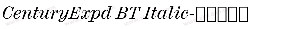CenturyExpd BT Italic字体转换